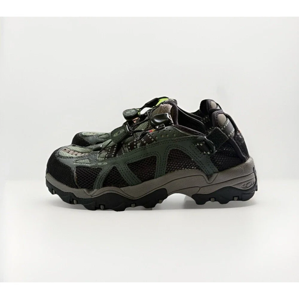 Salomon Contagrip Trail Hiking Shoes Women’s 5.5 Gray Mesh Running Sneakers